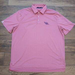 RLX Polo Mens Extra Large Pink Golf Shirt Performance Stretch Flex French Lick‎